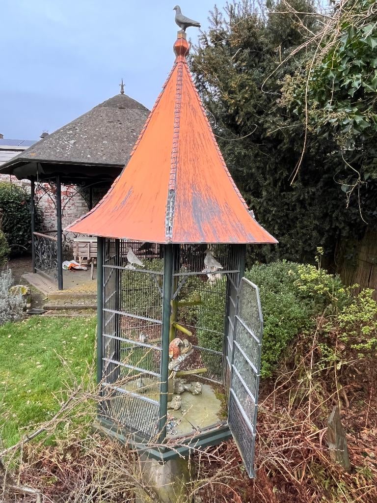 Ijzeren decoratief vogelhuisje, Jardin & Terrasse, Maisons & Bains d'oiseaux, Enlèvement, Utilisé