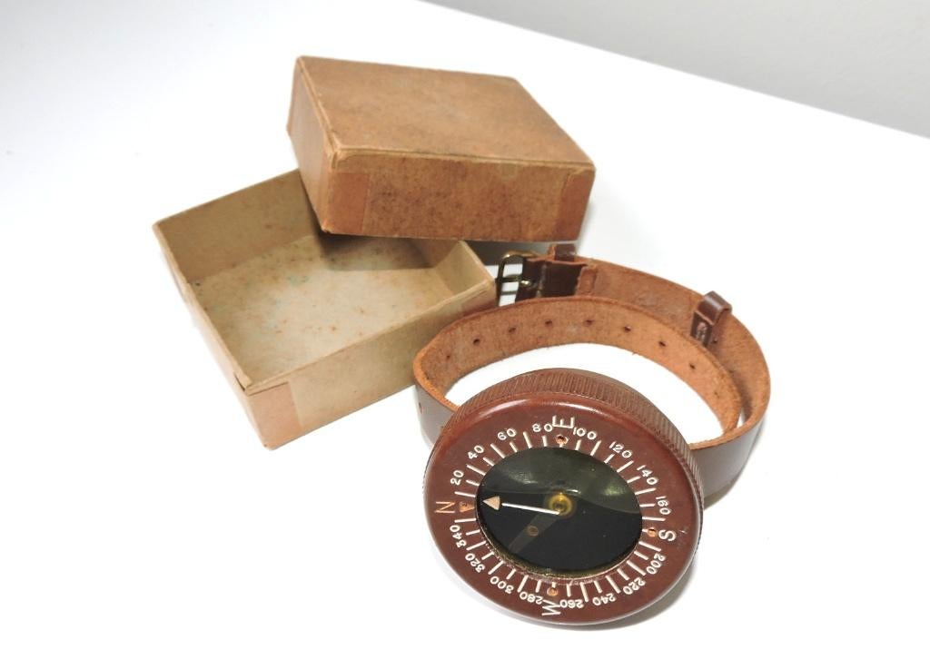 1942-1944 US PARACHUTISTE BOUSSOLE SAUT TAYLOR Boîte Origine, Collections, Enlèvement ou Envoi, Autres