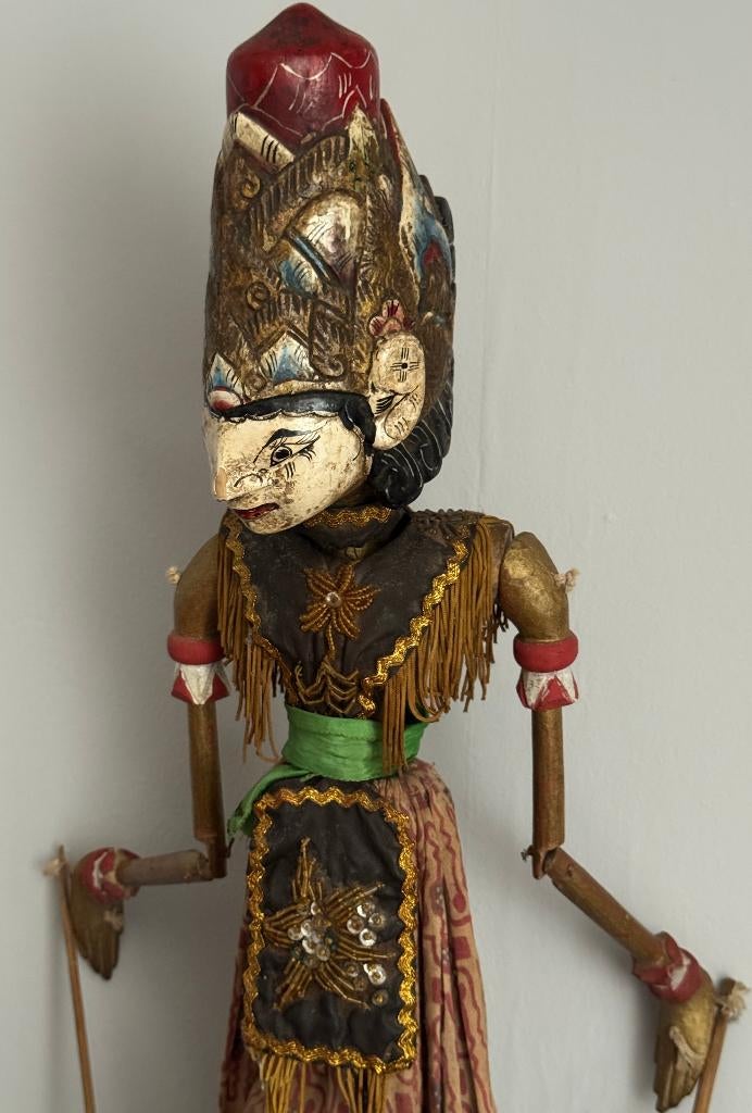 Marionnette Indonésienne Java en Bois 1930, Antiquités & Art, Art | Art non-occidental, Enlèvement ou Envoi