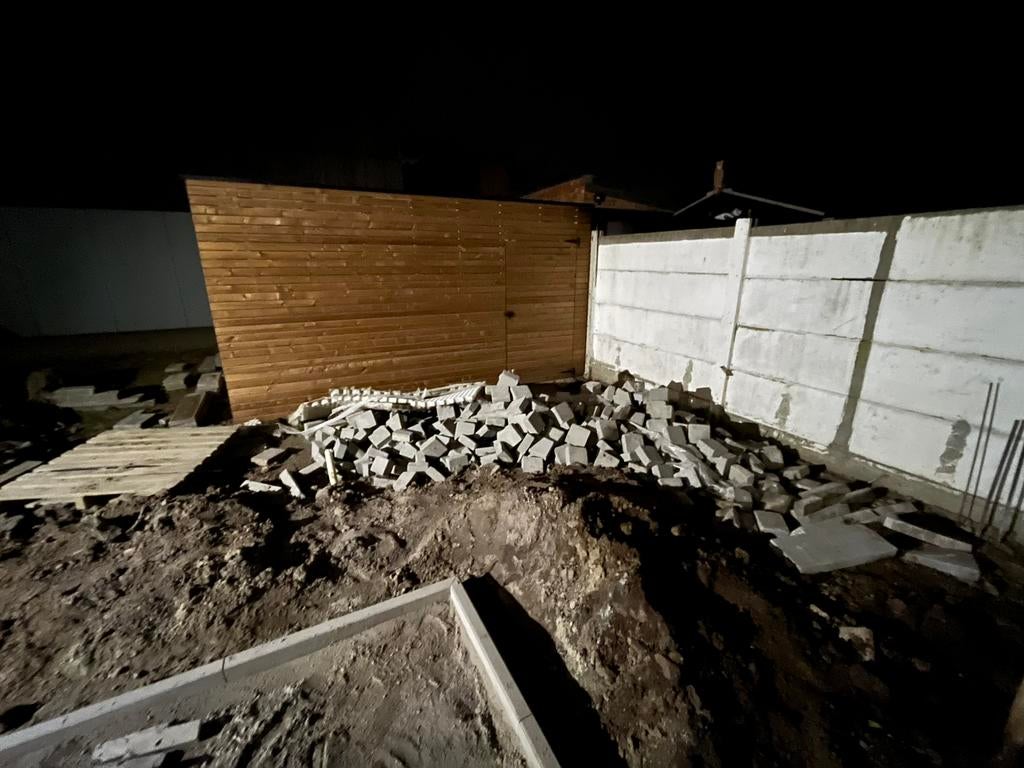 Beton klinkers 15x15x6 beton grijs, Jardin & Terrasse, Enlèvement, Comme neuf, Béton, Briques