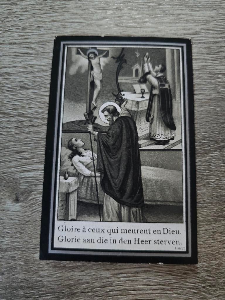Carte de décès 1911, Diest, Enlèvement ou Envoi, Image pieuse