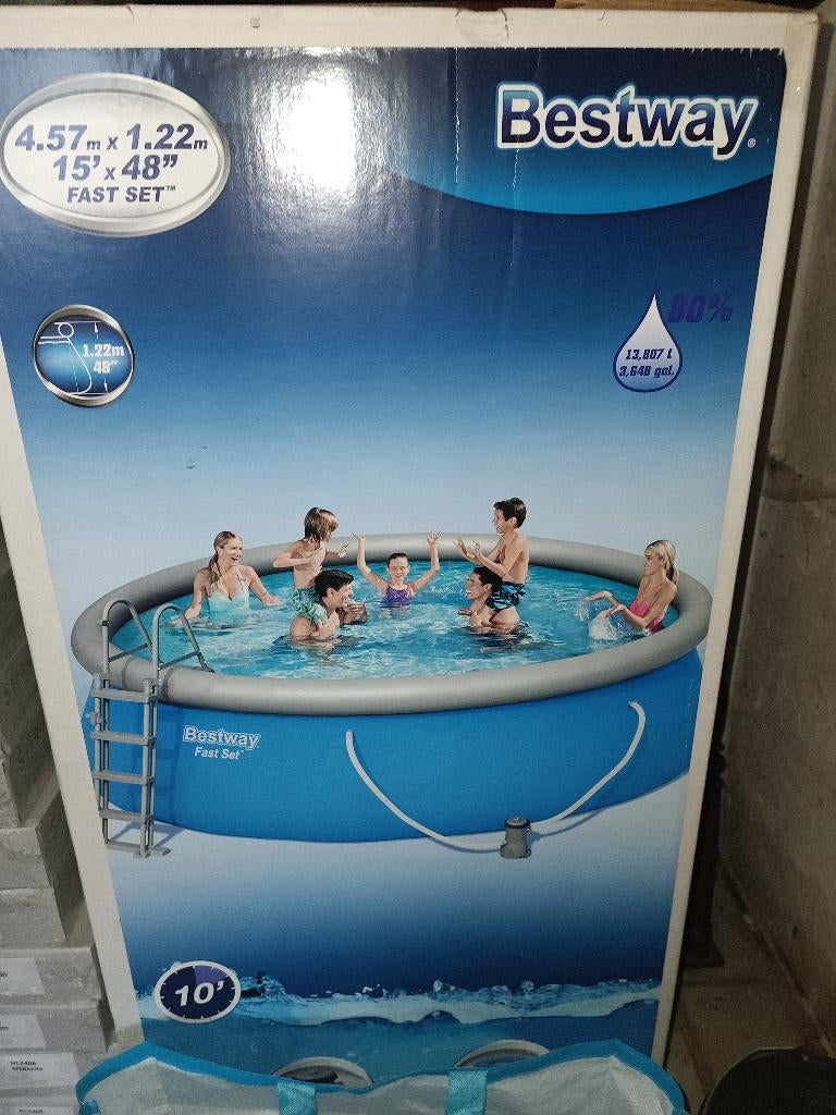 Groot zwembad, Tuin en Terras, Zwembaden, Ophalen, Gebruikt, Opblaaszwembad, 80 tot 120 cm