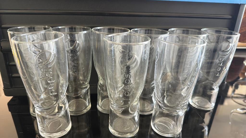 Pepsi cola glazen, Verzamelen, Glas en Drinkglazen, Ophalen, Zo goed als nieuw