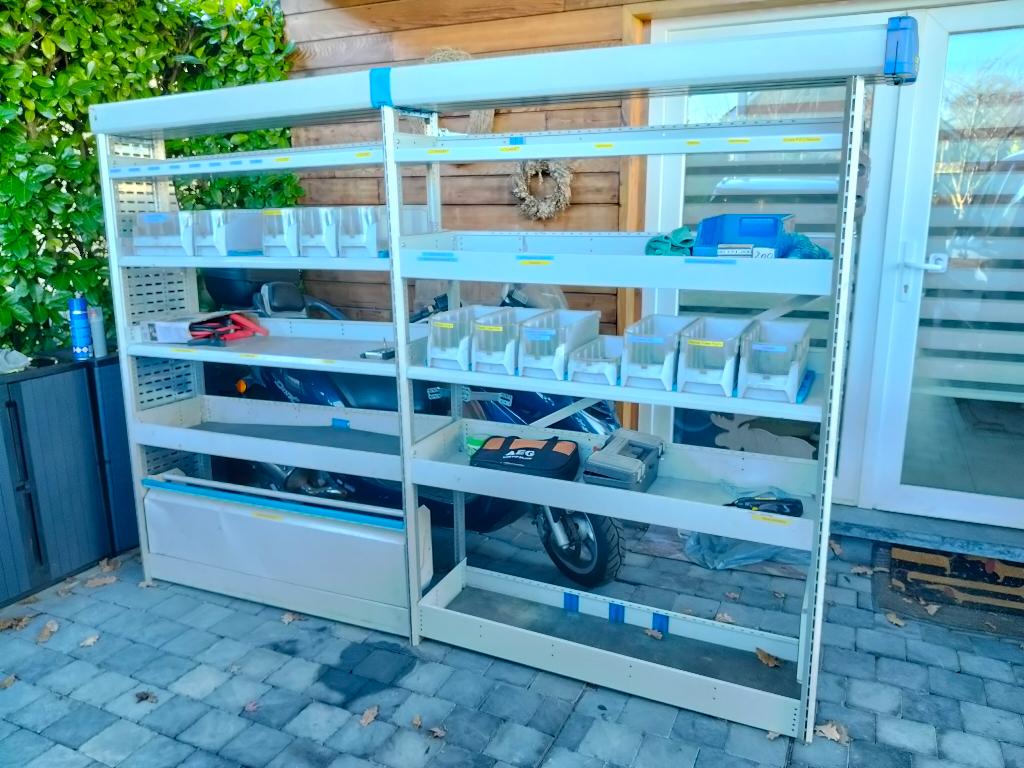 Professionele metalen kasten voor SORTIMO-bedrijfsvoertuigen, Ophalen, Gebruikt