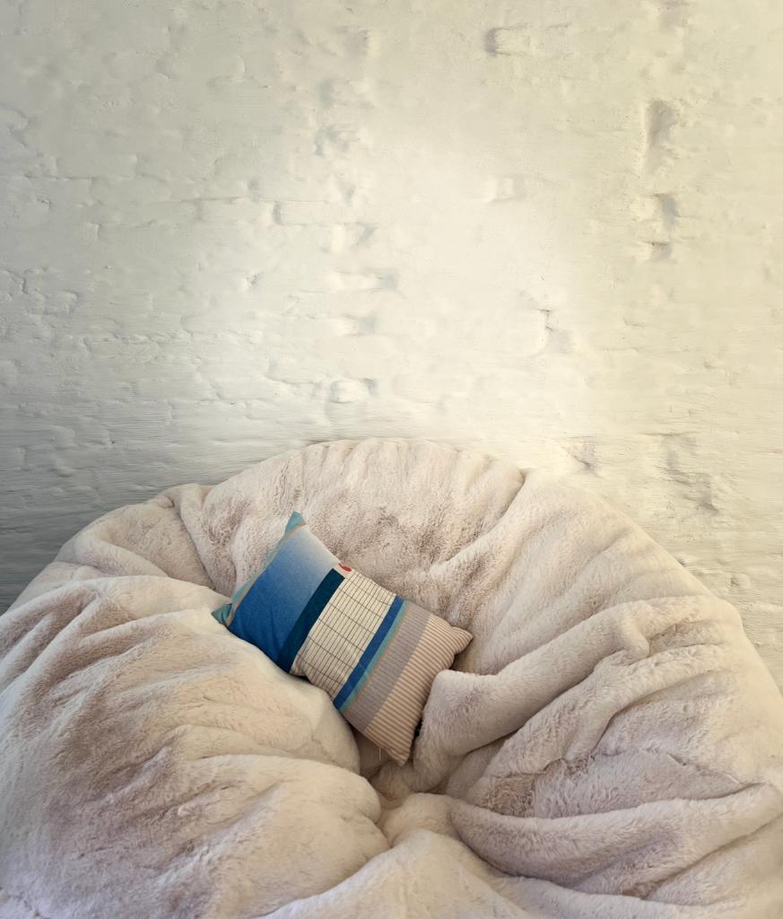 Prachtige 2persoons zitzak in perfecte staat (design vetsak), Huis en Inrichting, Zitzakken, Ophalen, Zo goed als nieuw, Beige