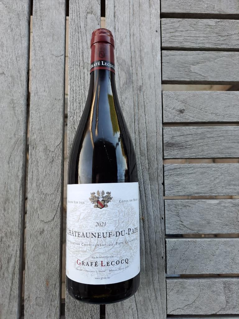 Chateauneuf du Pape 2021 - 7 flessen, Verzamelen, Ophalen, Frankrijk, Zo goed als nieuw, Rode wijn