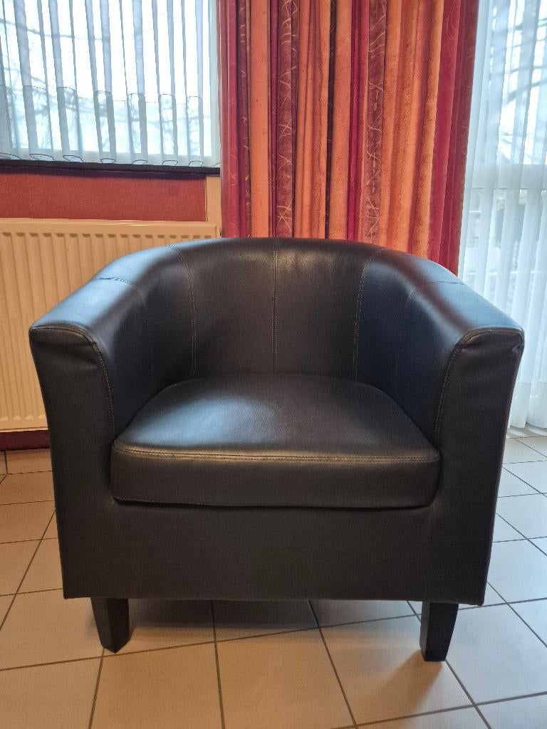 Kuipzetel / clubfauteuil in kunstleder, Ophalen, Gebruikt, Minder dan 50 cm
