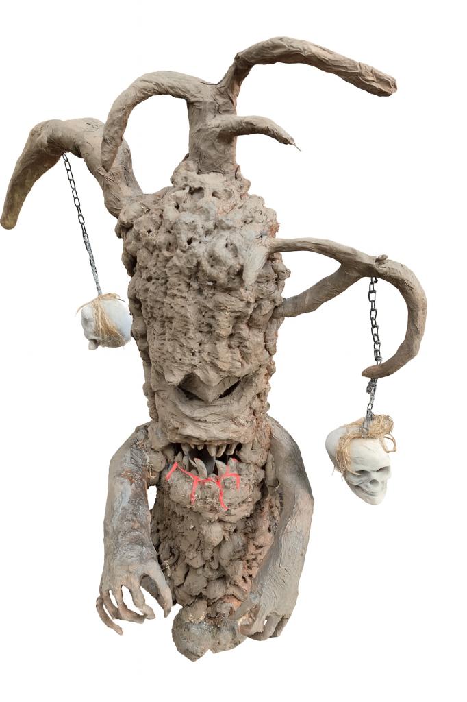 Twee unieke Halloween-decoratiestukken, Ophalen