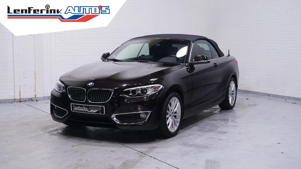 BMW 218 2-serie Cabrio 218i Luxury Navi Clima Leder Apple Ca, Autos, Electronic Stability Program (ESP), Entreprise, Cabriolet