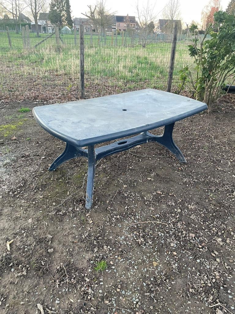 PVC tuintafel, Tuin en Terras, Ophalen, Gebruikt, Rechthoekig, Kunststof