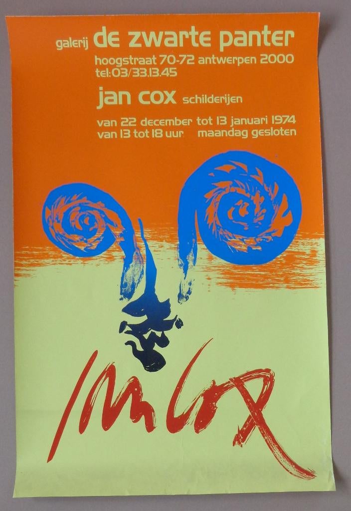 JAN COX / AFFICHE / KLEURZEEFDRUK / 91x59cm / PANTER, Enlèvement ou Envoi
