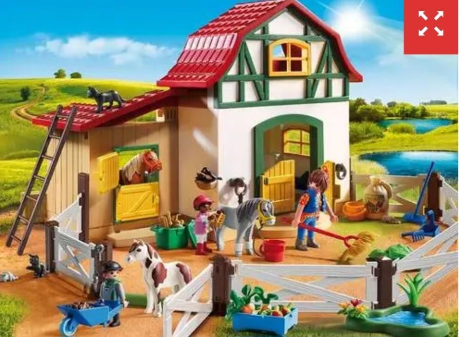 Playmobil paarden stalen