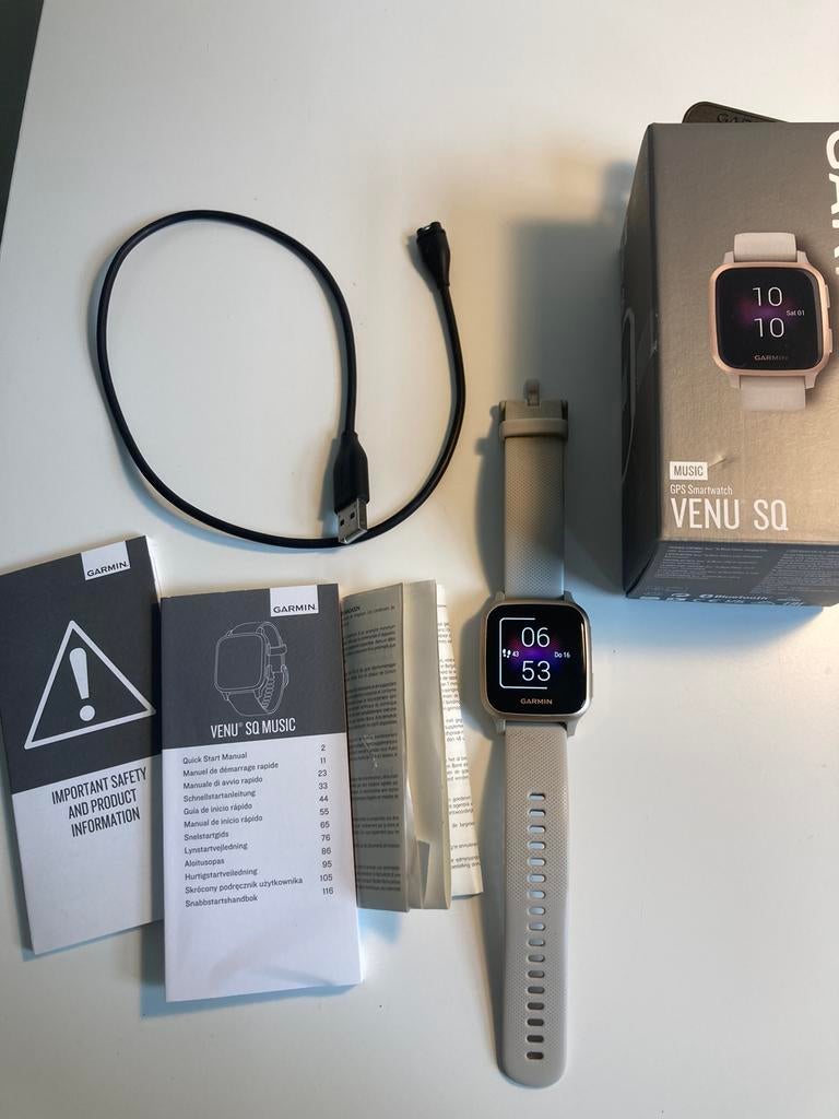 Garmin Venu SQ smartwatch Music, Handtassen en Accessoires, Smartwatches, Ophalen of Verzenden, GPS, Zo goed als nieuw