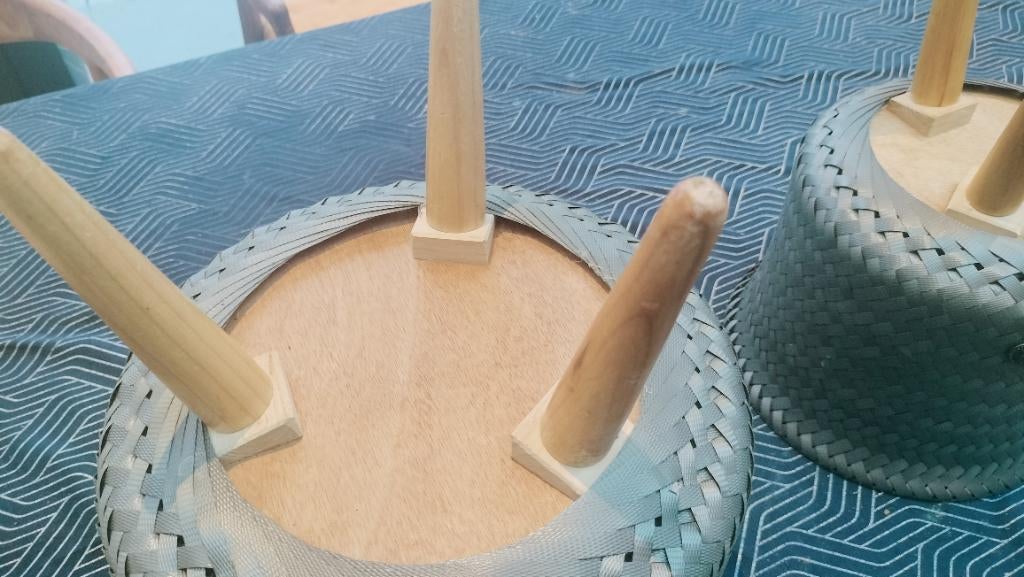 Set van 2 bloempotten op pootjes Handed By, 25 tot 40 cm, Rond, Binnen, Ophalen of Verzenden