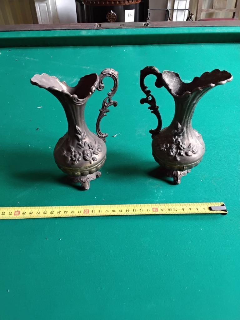 koppel Italiaanse karaffen, Peltrato-kannen, Antiquités & Art, Enlèvement