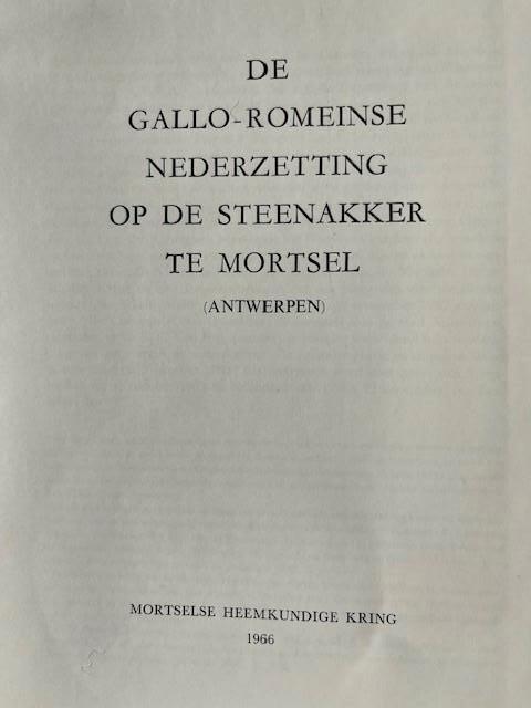 Mortsel, Steenakker , De Boe Romeinse gesch., Verzenden, 14e eeuw of eerder, Gelezen
