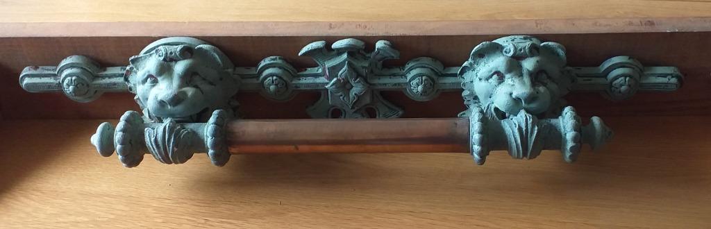 deurgreep in gietijzer en koper, Antiek en Kunst, Ophalen of Verzenden