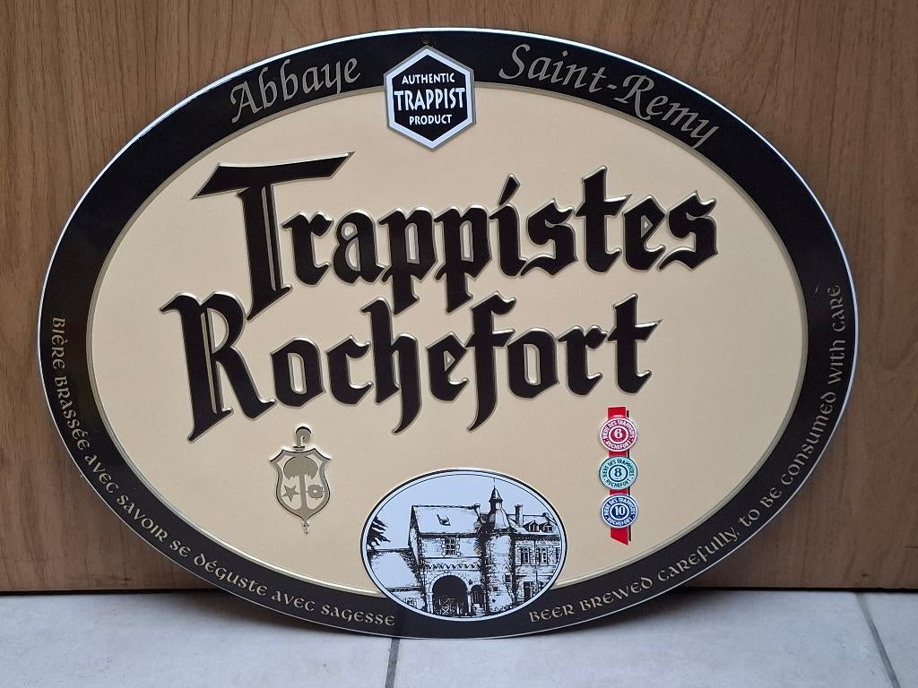 Plaque publicitaire Trappistes Rochefort, Enlèvement ou Envoi, Neuf, Panneau, Plaque ou Plaquette publicitaire