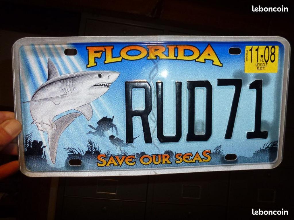 Authentique plaque d'immatriculation américaine USA Floride, Enlèvement ou Envoi
