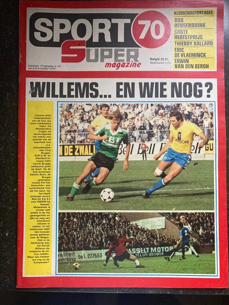 Sport 70 van 3/10/1979 Anderlecht Rensenbrink Beerschot, Ophalen of Verzenden, Zo goed als nieuw