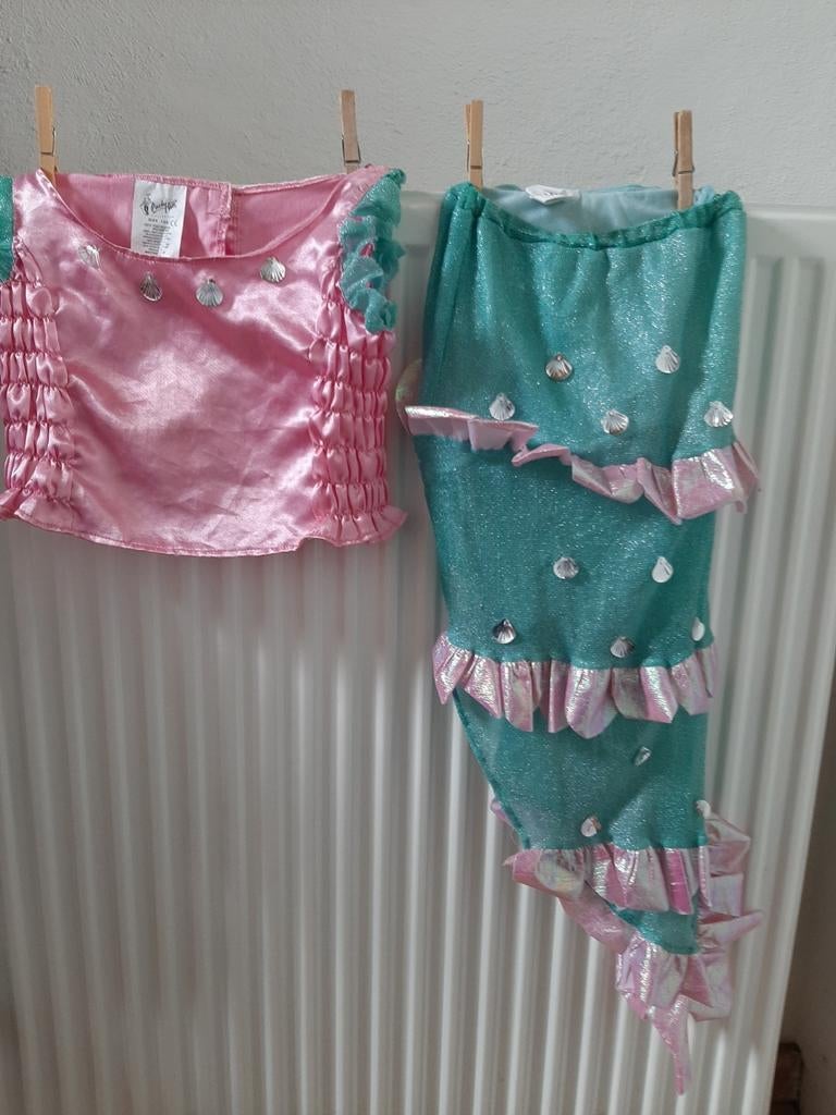 Zeemeermin verkleedkleding maat 128, Ophalen, Gebruikt