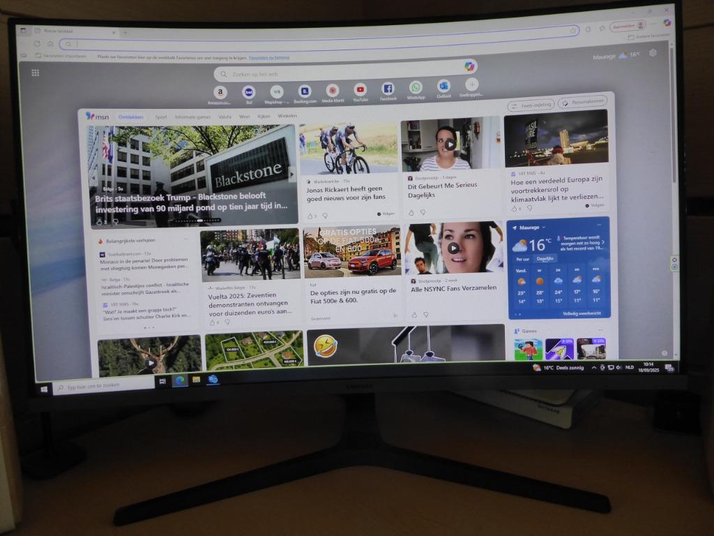 Samsung curved monitor 32r502FHR, Ophalen, 3 tot 5 ms, VA, Samsung