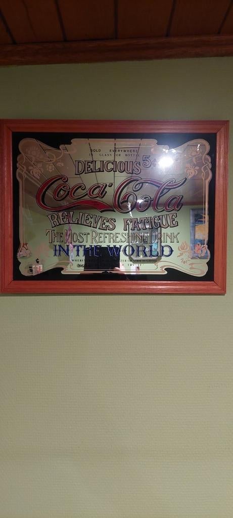 Spiegel coca cola 30 op 40 cm zeer mooi, Ophalen of Verzenden