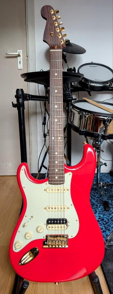 Fender stratocaster mod shop gaucher linkshandig, Musique & Instruments, Enlèvement, Comme neuf, Fender