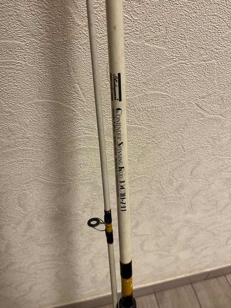 Vishengel zo goed als voor zeevissen als voor rivieren, Ophalen, Gebruikt, Werphengel