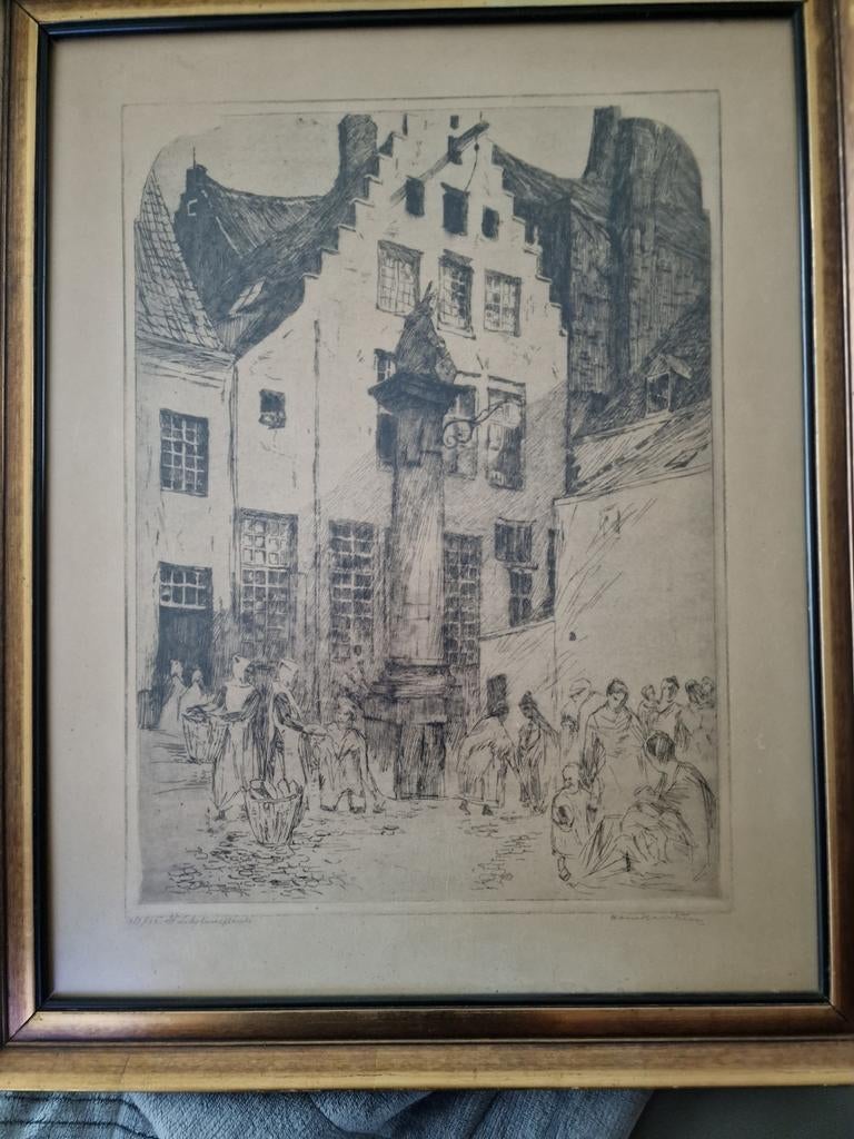 Henri geertsen, Antiek en Kunst, Kunst | Etsen en Gravures, Ophalen of Verzenden