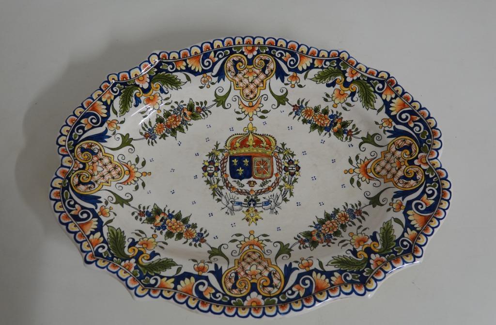 oud handgemaakt wandbord Rouen, Ophalen of Verzenden