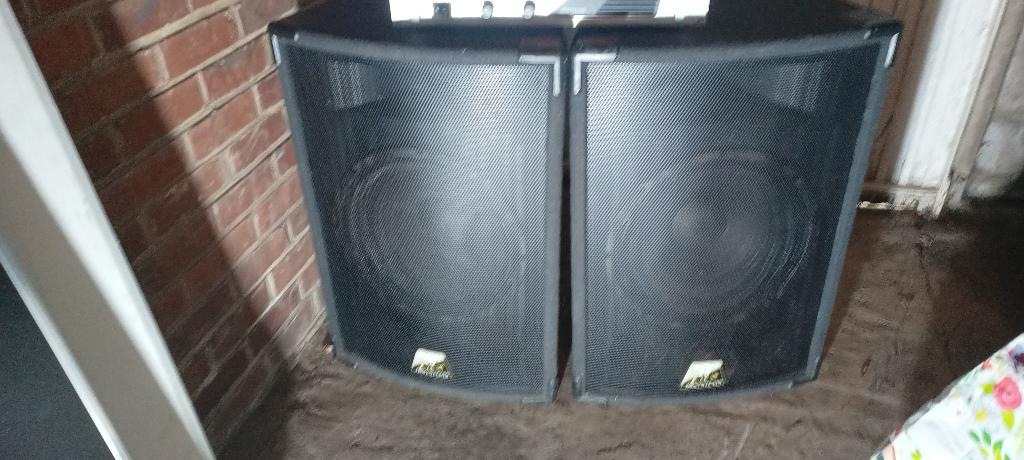 JB systems pro15 speakers + VX 700 eindversterker, Ophalen, Gebruikt, 500 tot 1000 watt, P.A.