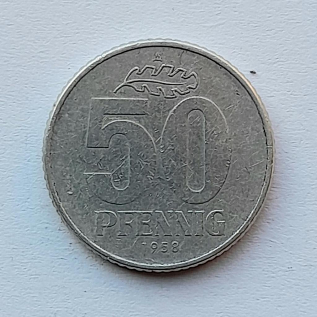Duitse Democratische Republiek 50 pfennig 1958 A    (919), Ophalen of Verzenden, Duitsland, Losse munt