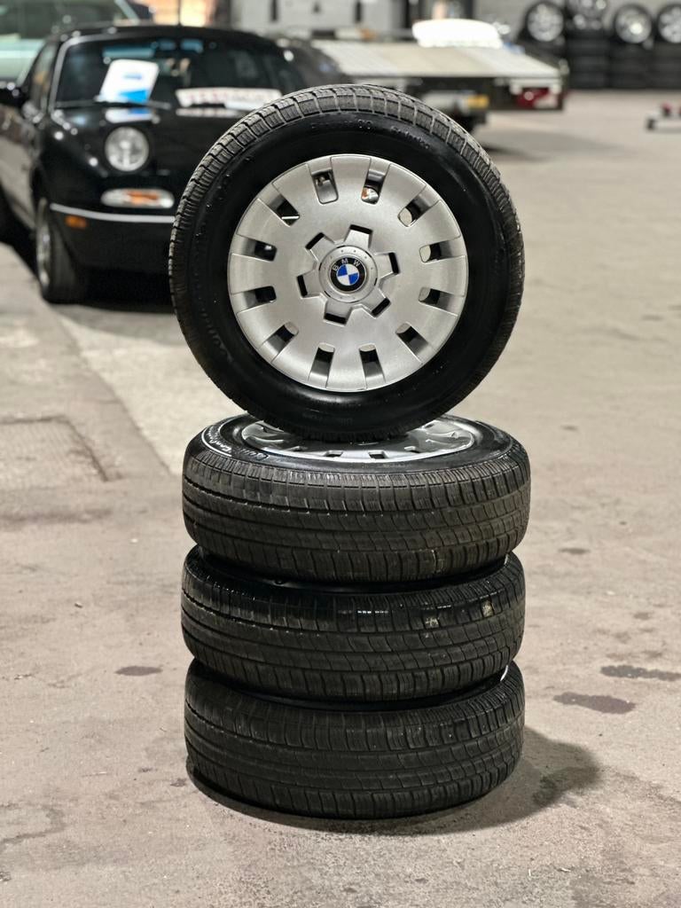 BMW velgen 15 inch 5X120 met goede banden, 15 pouces, Pneus et Jantes, Enlèvement, 195 mm