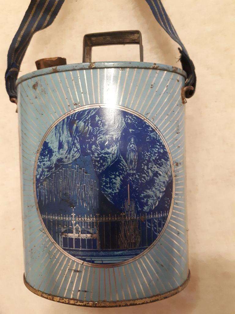 Ancienne gourde eau de Lourdes vintage, Antiquités & Art, Enlèvement ou Envoi