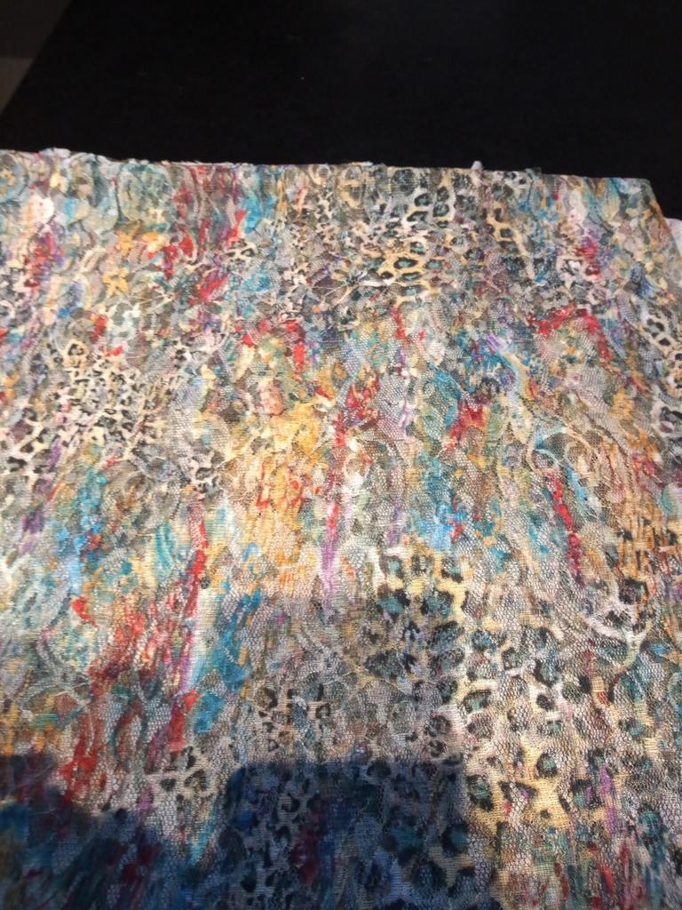 Kortingsbon van veelkleurige kantstof, Hobby en Vrije tijd, Stoffen en Lappen, Ophalen of Verzenden, Kant