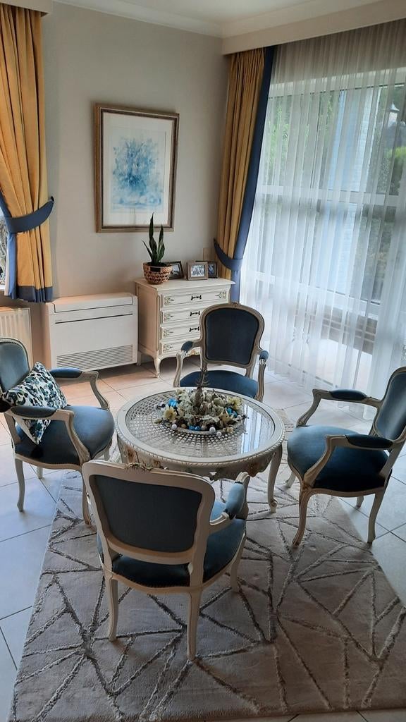 Prachtige Louis XV set 6 delig/zeer mooie staat, Antiek en Kunst, Antiek | Meubels | Stoelen en Sofa's, Ophalen