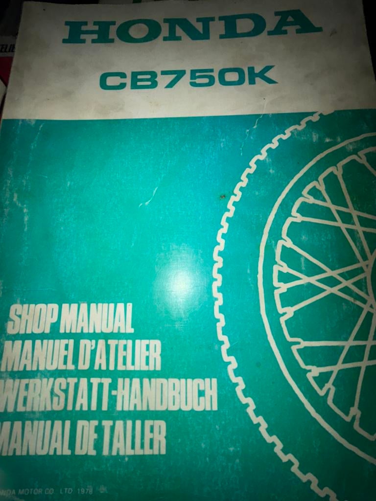 Workshopmanual Honda voor CB750 K. DOHC 16, Motoren, Handleidingen en Instructieboekjes, Ophalen of Verzenden, Honda
