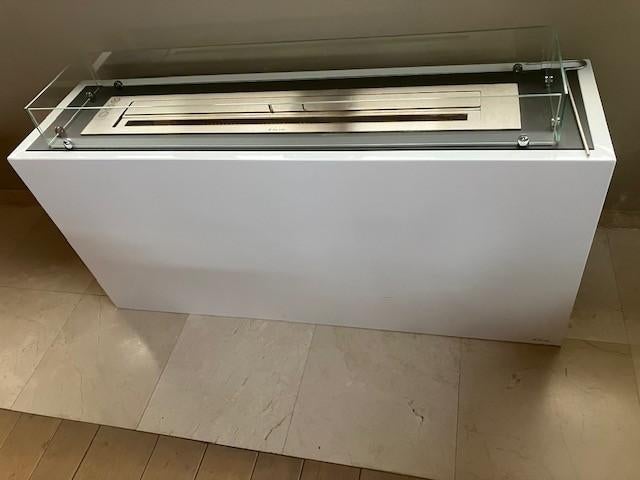 Bio- ethanol kachel wit Pur line, Huis en Inrichting, Kachels, Ophalen, Overige brandstoffen, Zo goed als nieuw, Bio-ethanolhaard