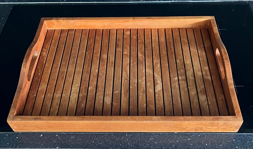 Plateau en bois de teck (38/58 cm), Enlèvement