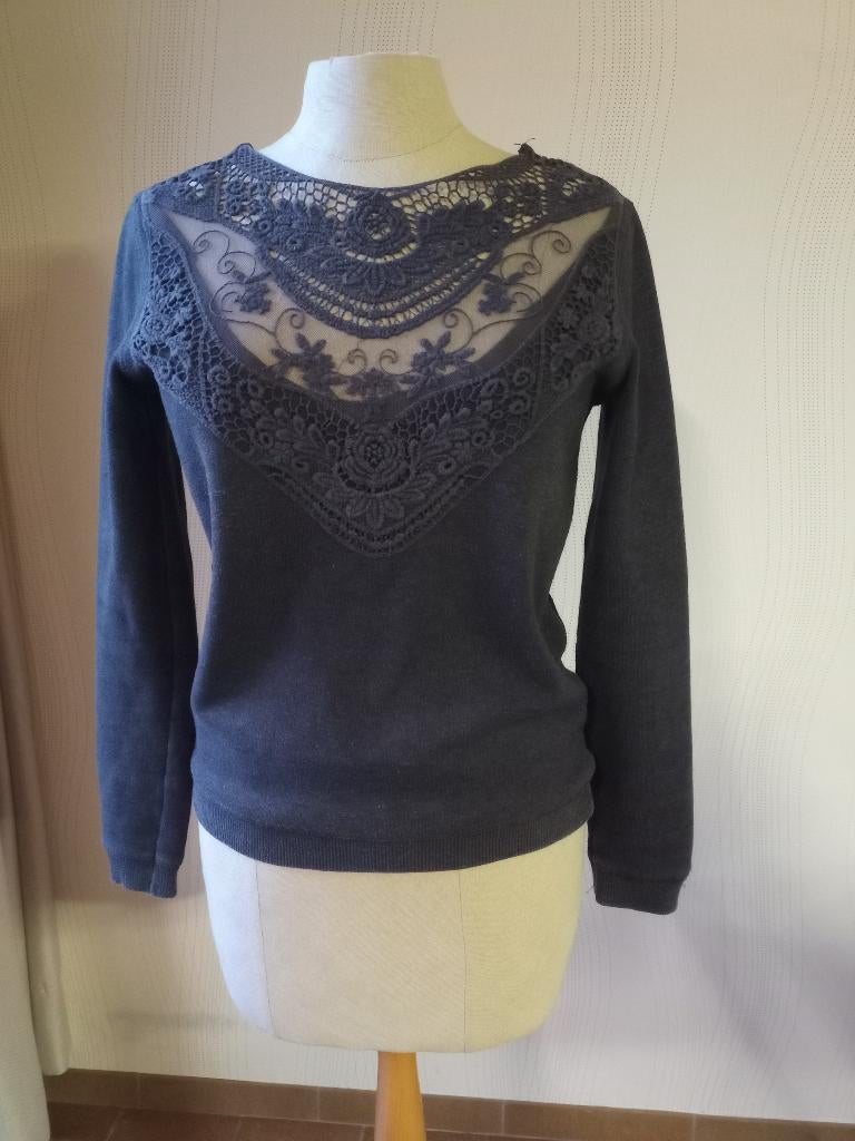 Pull gris à lacets de la marque Naf Naf, Vêtements | Femmes, Pulls & Gilets, Enlèvement ou Envoi, Taille 36 (S), Porté, Bleu