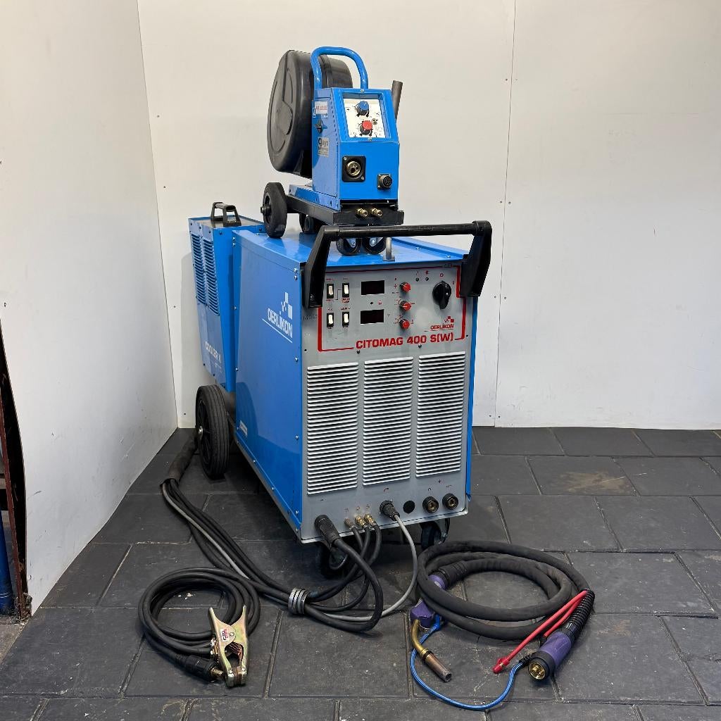 Oerlikon Optimag 400 SW Gebruikt Mig Co2 Laspost + Garantie, Bricolage & Construction, Enlèvement ou Envoi, Utilisé, 250 ampères