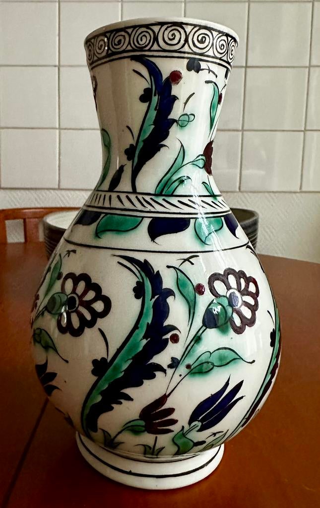 Vase décor Iznik b.f.k  Boch Keramis 23 cms/h, Enlèvement ou Envoi