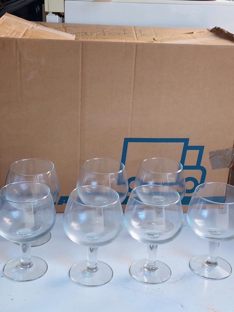 7 verres gin tonique pour tout mesures 20cm, Enlèvement, Comme neuf