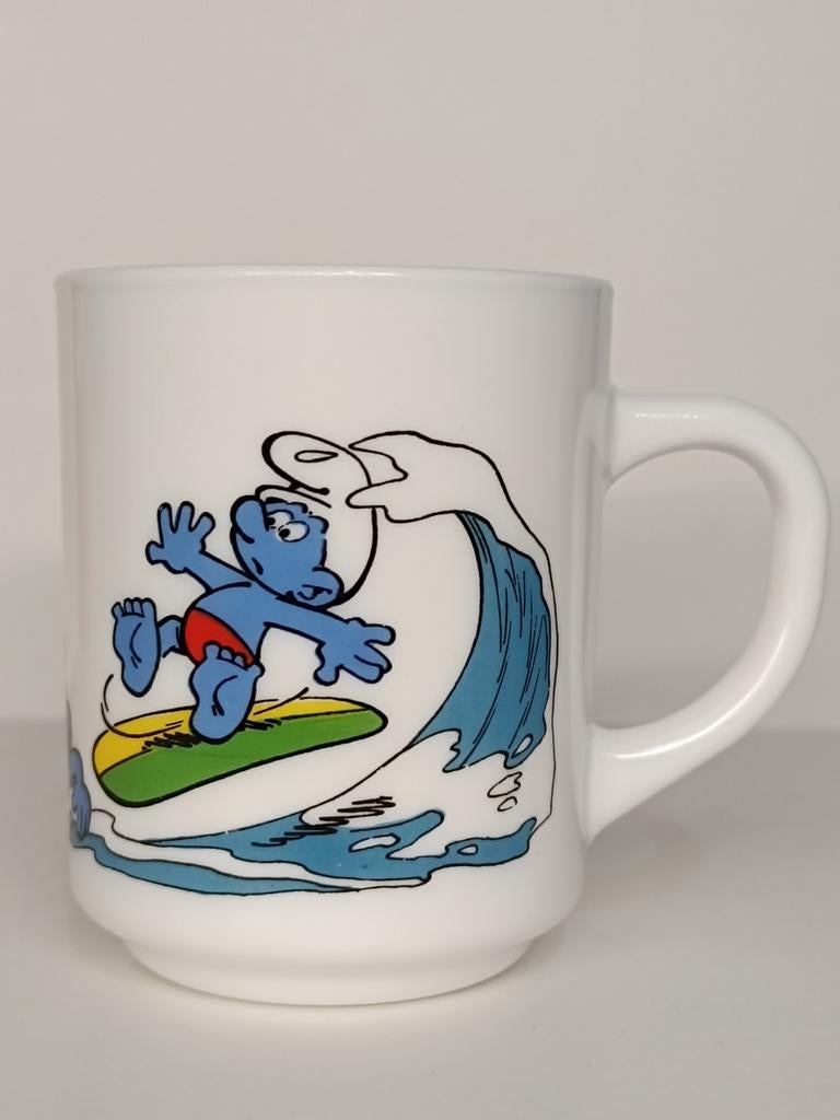 Smurfen Peyo Arcopal 1991 vintage mok, Verzamelen, Smurfen, Ophalen of Verzenden