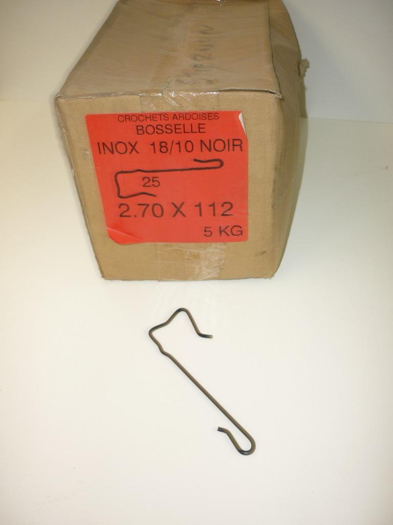 Boite crochets inox noir toiture/bardage ardoises, Ophalen, Zwart, Overige typen, Nieuw