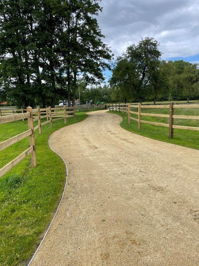 Houten weide-omheining & poorten, Weidegang