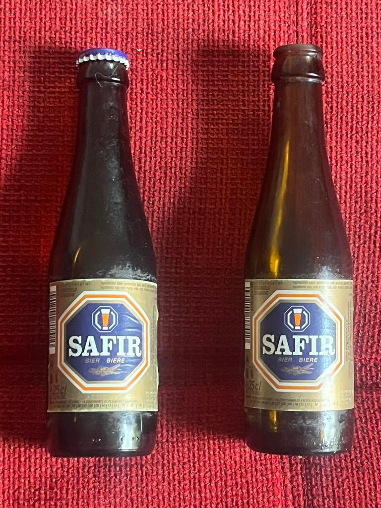 Flesje Safir bier Aalst (vol & leeg), Collections, Enlèvement ou Envoi, Comme neuf