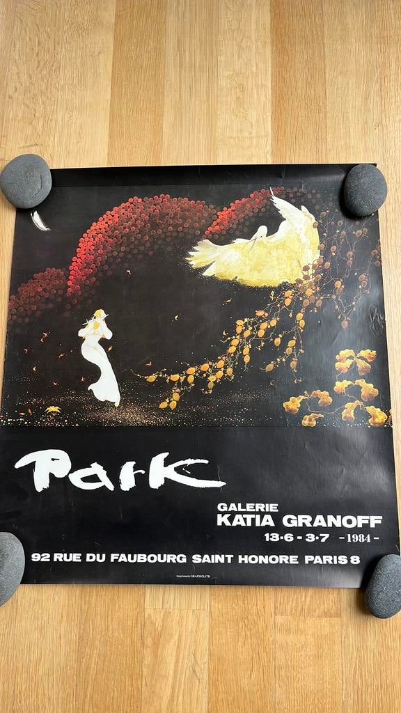 Poster van een parkartiest, Verzamelen, Posters, Ophalen, Zo goed als nieuw