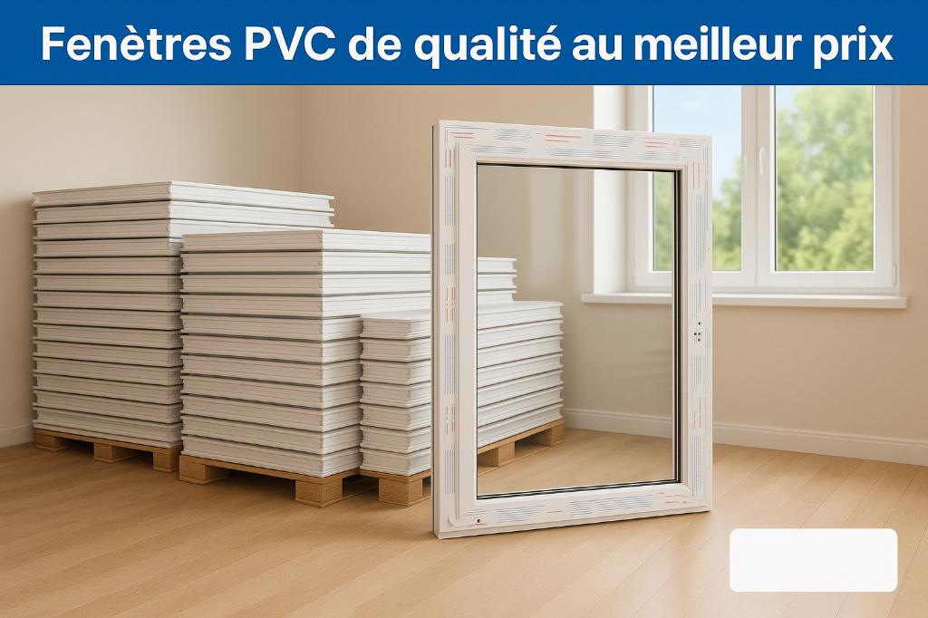 CHÂSSIS PVC DOUBLE VITRAGE – GRAND STOCK, Enlèvement, Neuf